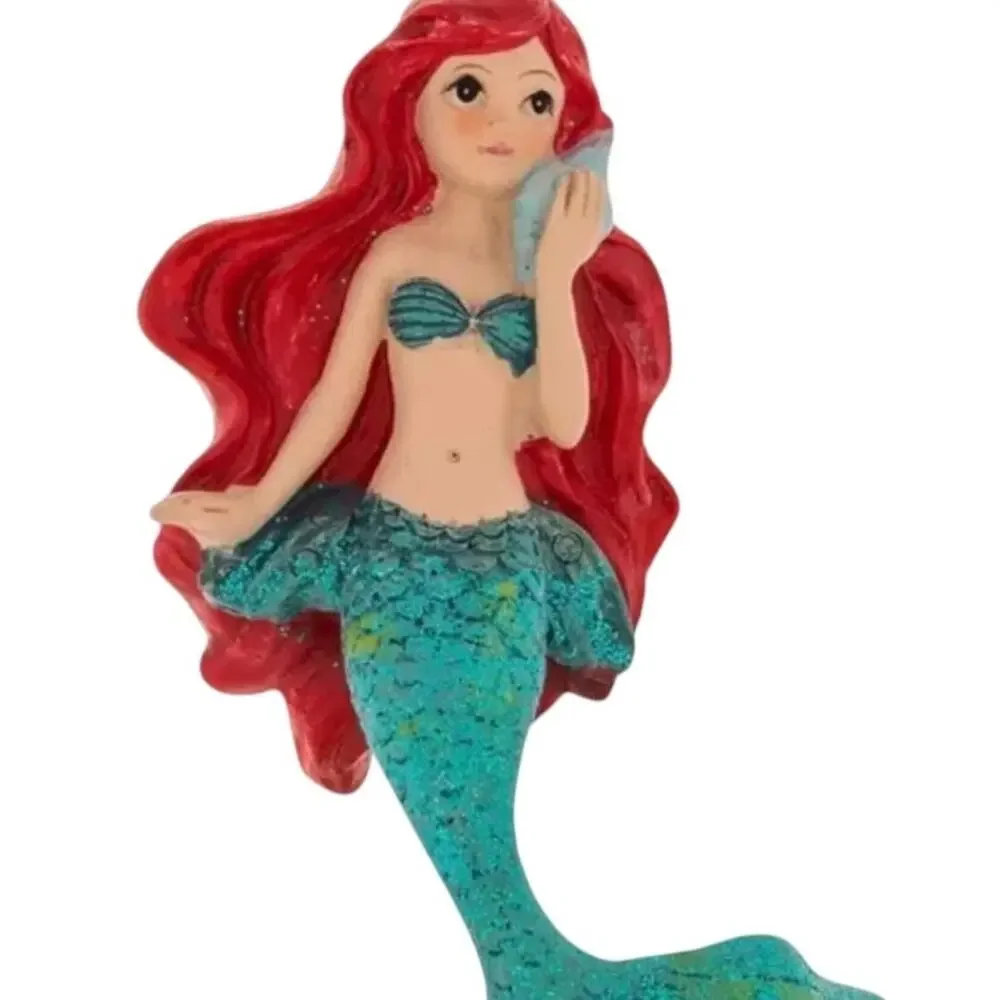 Mermaid Ornament Flowing Red‎ Hair Aqua Tail Christmas Tree Beach Nautical-NEW